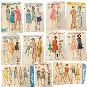 Vintage 1960’s Simplicity Sewing Pattern Collection 11pcs